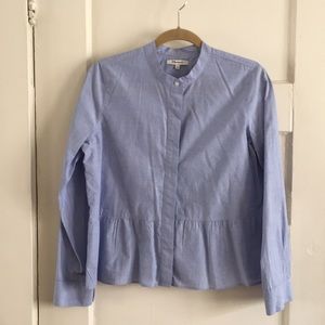 Madewell cotton poplin peplum top